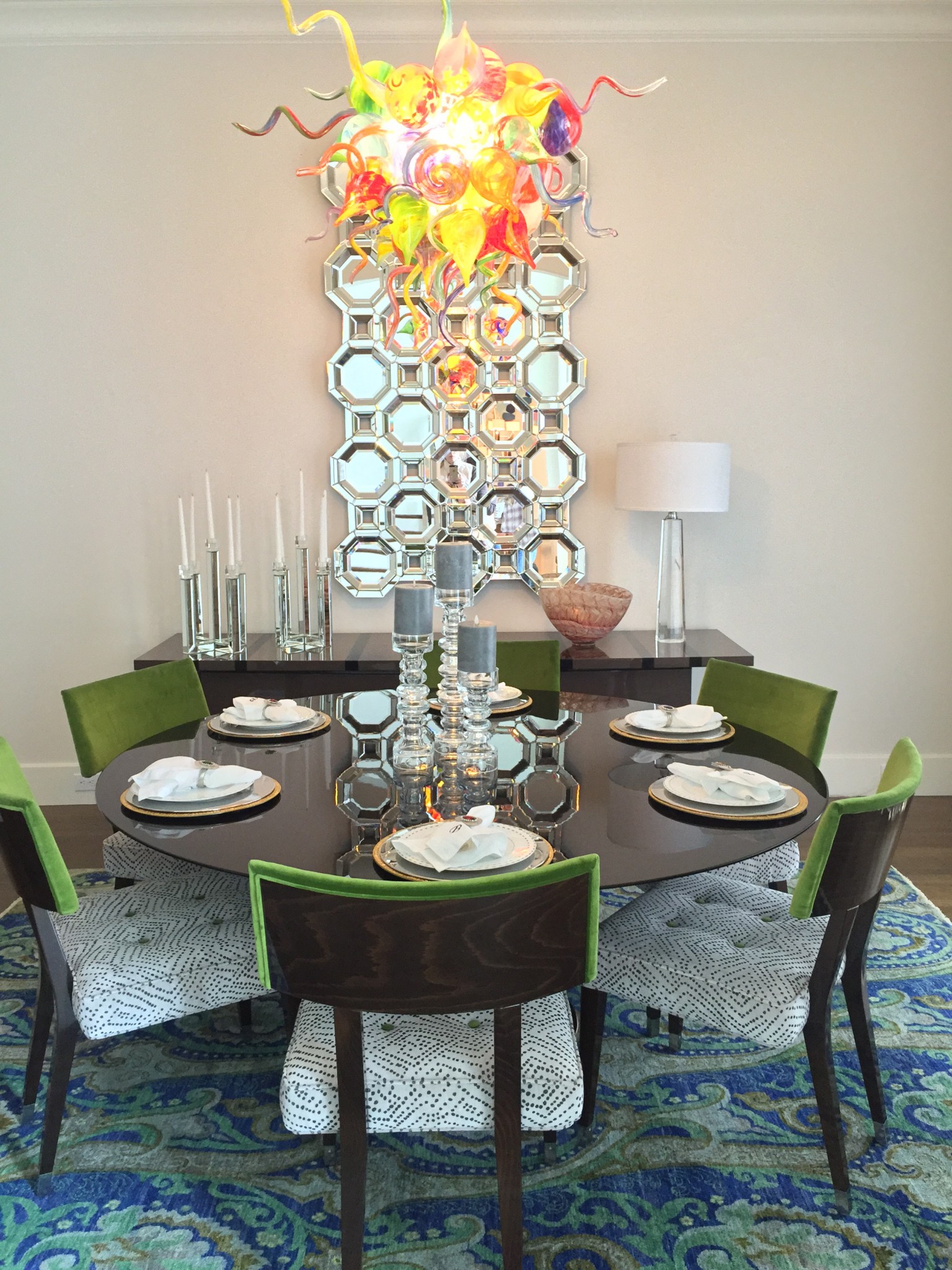colorful-modern-dining-table – Palmer Davis Design, LLC